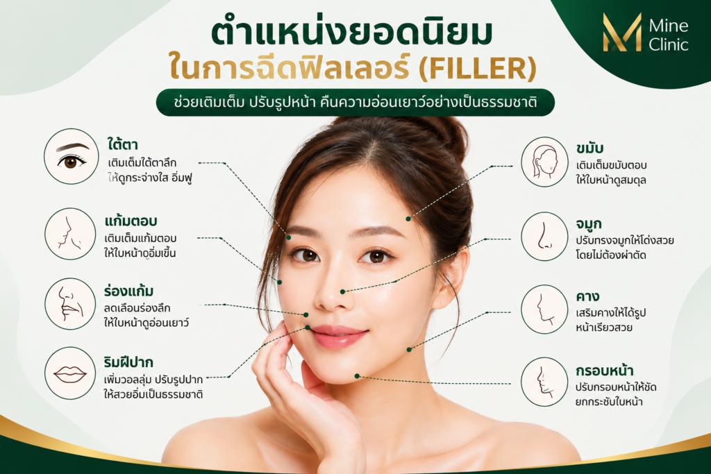 ตำแหน่งการฉีดฟิลเลอร์
